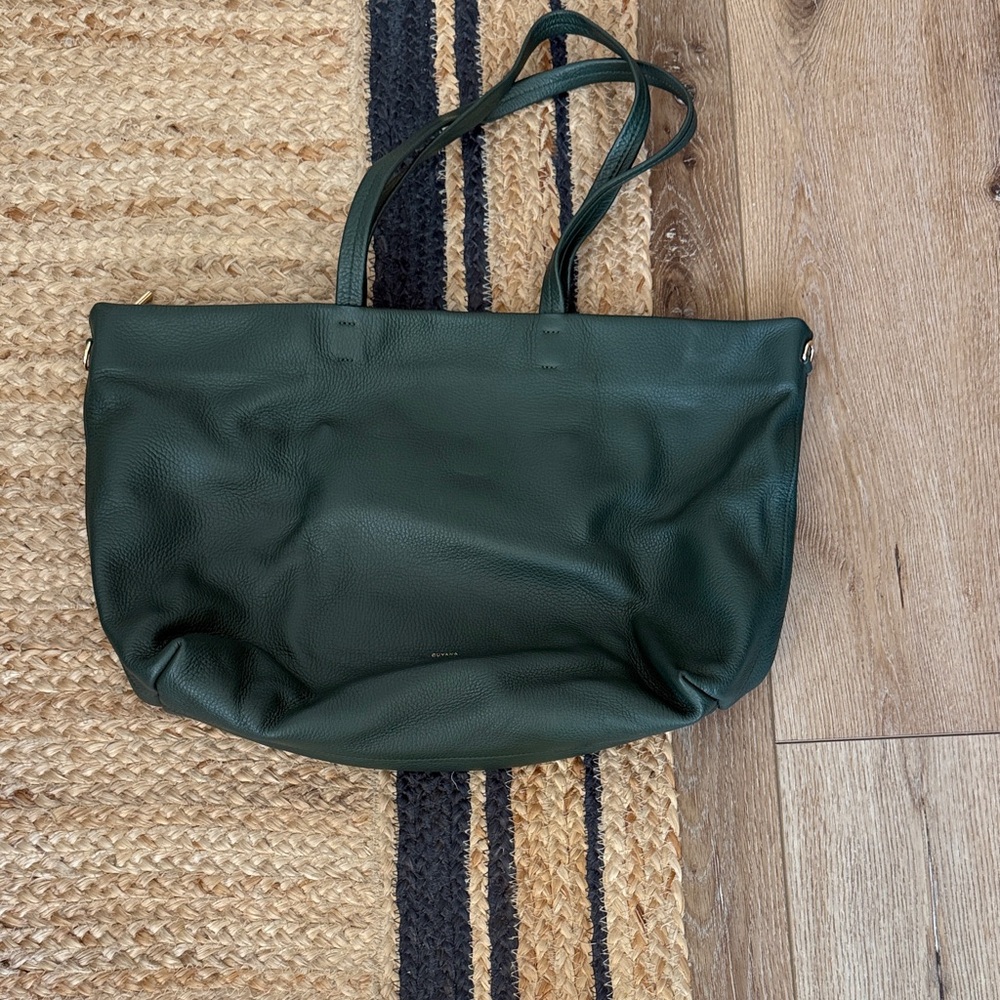 Cuyana Green tote bag